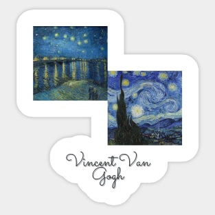 Van Gogh Starry Night Collage Sticker